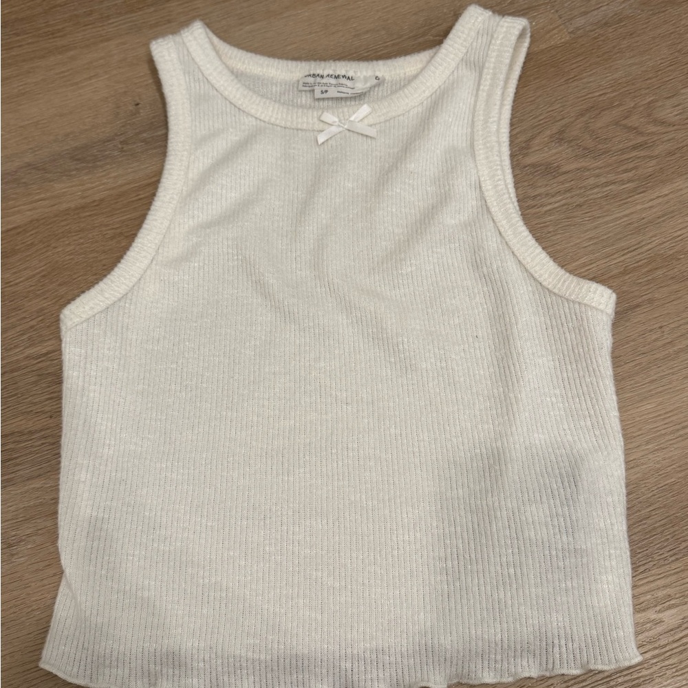 UO Renewal Ribbed Knit Tank with Bow
